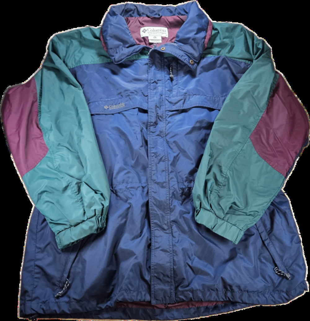 Vintage 90s Columbia Gizzmo Men's XXL Tall Colorblock Jacket Outdoor Hiking Coat